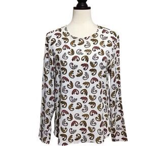 H&M Ivory Chameleon‎ Print Blouse 6